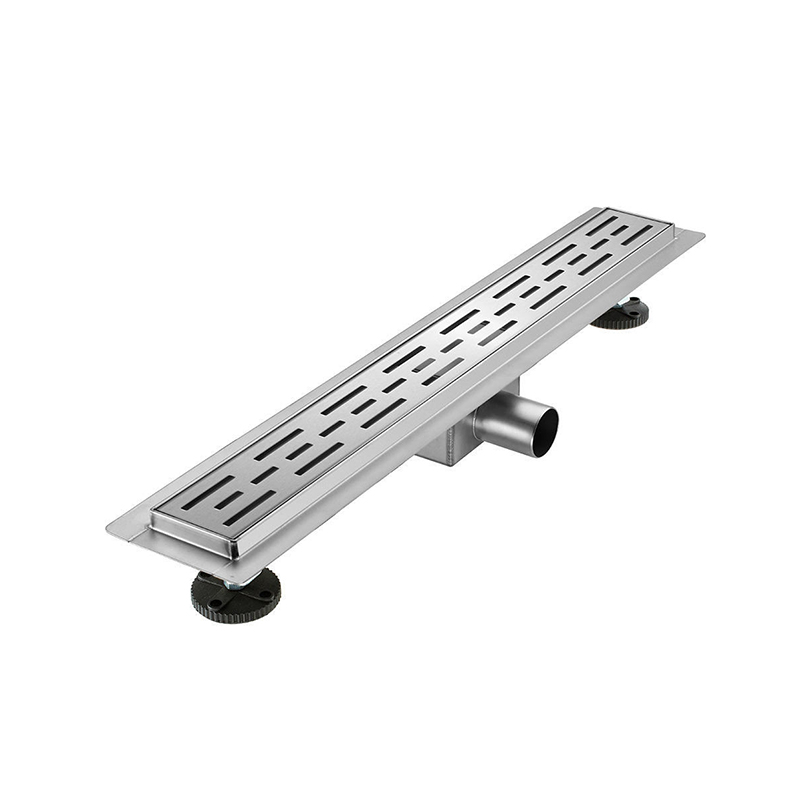 Brida de drenaje de ducha lineal moderna de acero inoxidable 304, colador antiolor, inserto de azulejo, drenaje de piso para baño de Hotel, 24 pulgadas