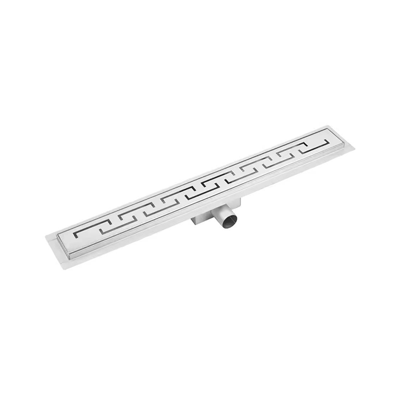 Brida de drenaje de ducha lineal de acero inoxidable 304 de 24 pulgadas, escurridores de suelo horizontales antiolor, salida lateral para el baño del Hotel en casa