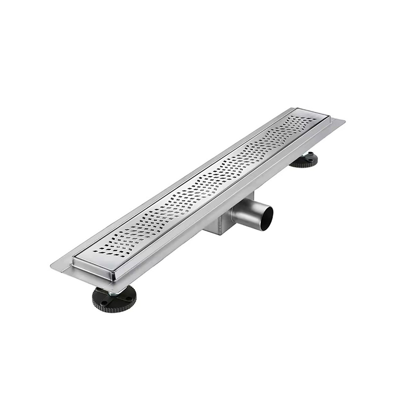 Colador antiolor ajustable de 24 pulgadas, brida de drenaje de ducha lineal Horizontal de acero inoxidable 304 para uso en exteriores y cocina