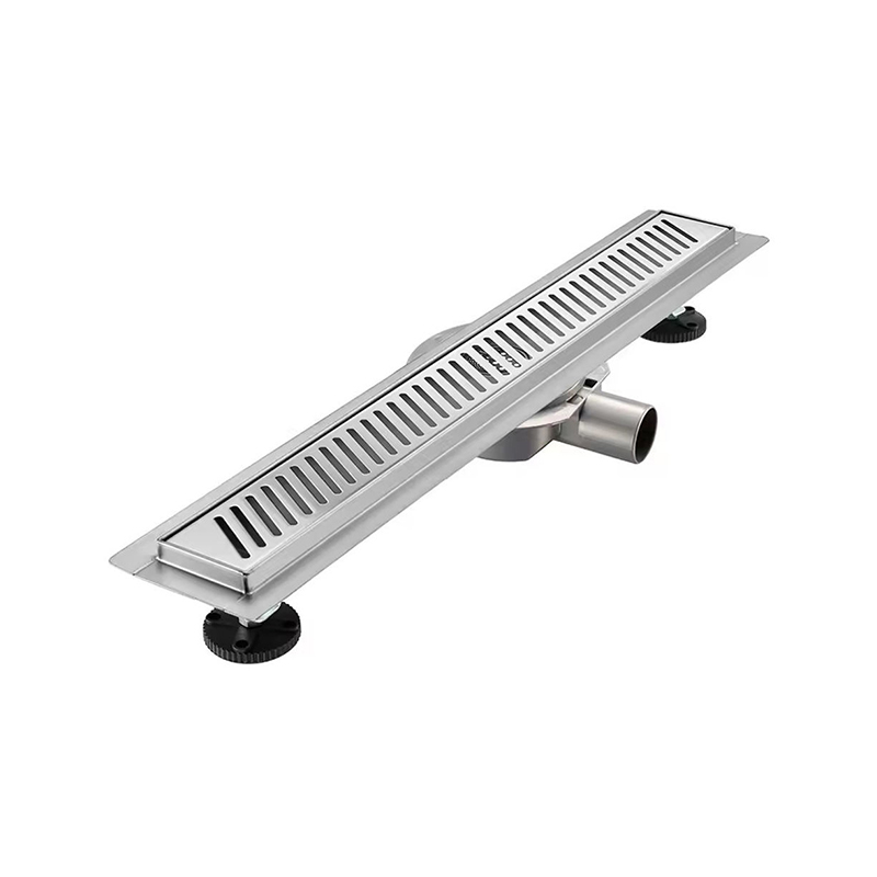 Brida de drenaje de ducha lineal moderna de acero inoxidable, 10 pulgadas, 360 grados, 304, colador de rejilla para baños de hoteles