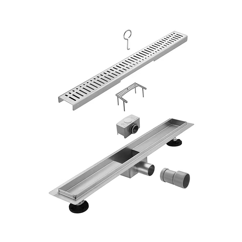 Brida de drenaje de ducha lineal moderna de 24 pulgadas, colador antiolor de acero inoxidable 304, cocina de Hotel, baño, bañera al aire libre, 5 años